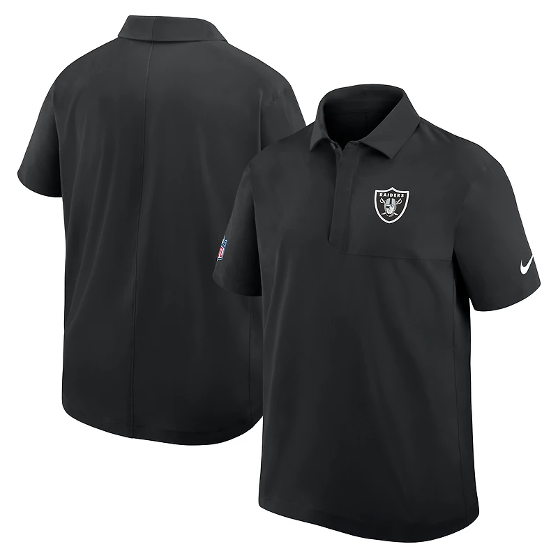 Men's Nike Black Las Vegas Raiders Sideline Woven Dri-FIT Polo
