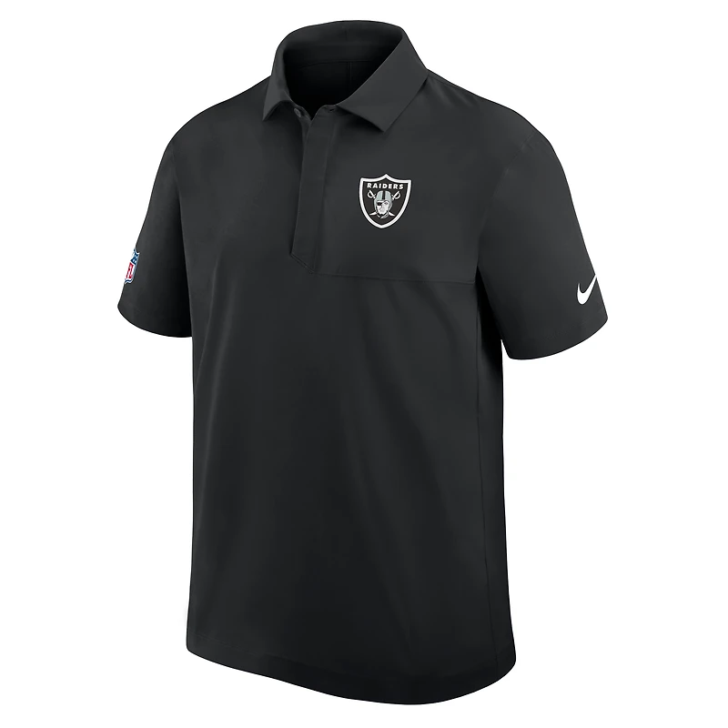 Men's Nike Black Las Vegas Raiders Sideline Woven Dri-FIT Polo
