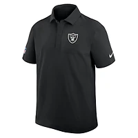 Men's Nike Black Las Vegas Raiders Sideline Woven Dri-FIT Polo