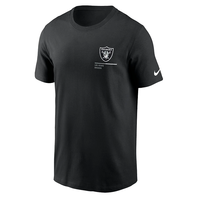 T-shirt Nike Las Vegas Raiders Team Incline noir pour homme