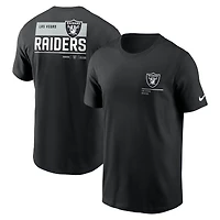 T-shirt Nike Las Vegas Raiders Team Incline noir pour homme
