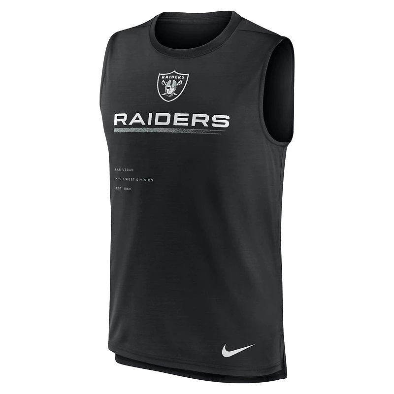 Débardeur Nike Las Vegas Raiders Team Performance noir pour homme