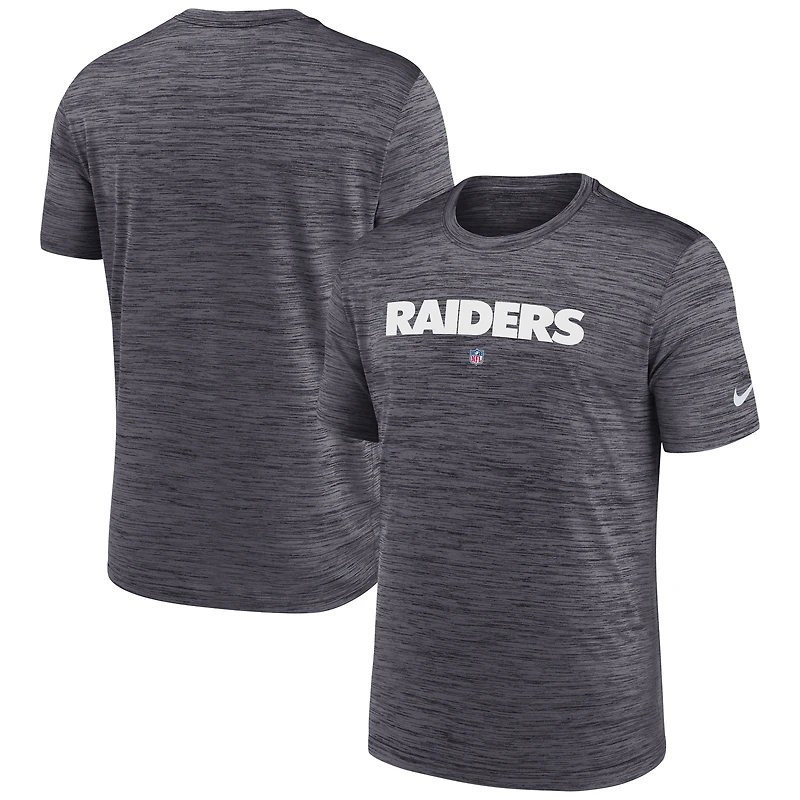 Men's Nike Black Las Vegas Raiders Team Sideline Velocity Performance - T-Shirt