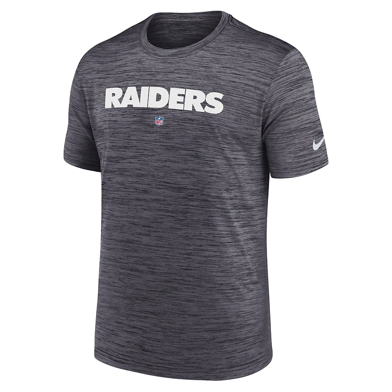 Men's Nike Black Las Vegas Raiders Team Sideline Velocity Performance - T-Shirt