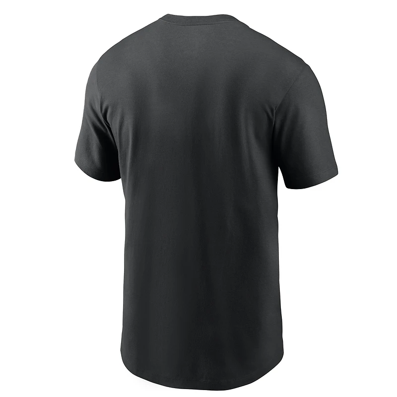 T-shirt Nike noir avec logo de l'équipe des Las Vegas Raiders pour homme
