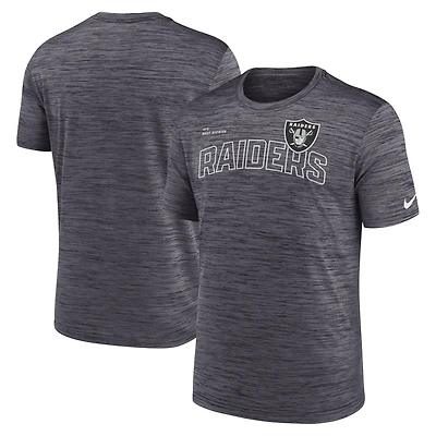 T-shirt Nike Las Vegas Raiders Velocity Arch Performance noir pour homme