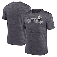 T-shirt Nike Las Vegas Raiders Velocity Arch Performance noir pour homme