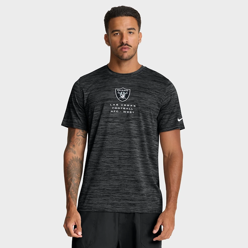 Men's Nike Black Las Vegas Raiders Velocity Ball Carrier Dri-FIT T-Shirt