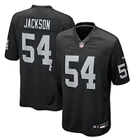 Men's Nike Brennan Jackson  Black Las Vegas Raiders Team Game Jersey