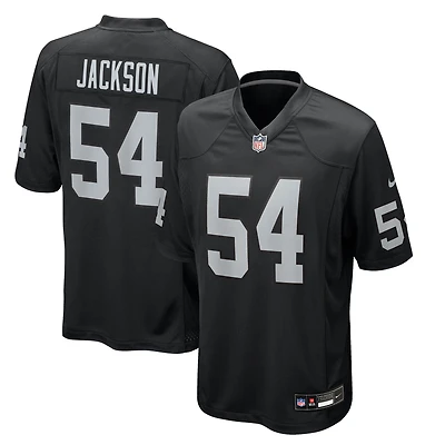 Men's Nike Brennan Jackson  Black Las Vegas Raiders Team Game Jersey