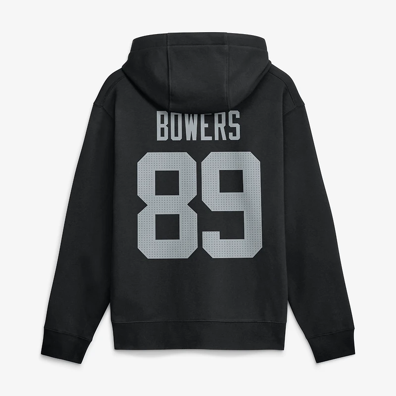 Men's Nike Brock Bowers Black Las Vegas Raiders Name & Number Hoodie