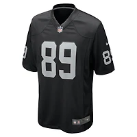 Maillot de jeu Nike Brock Bowers pour homme, noir, Las Vegas Raiders