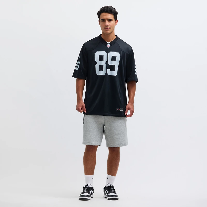 Maillot de jeu Nike Brock Bowers pour homme, noir, Las Vegas Raiders
