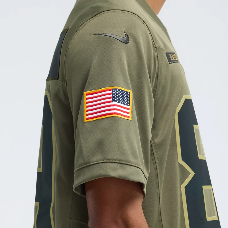 Maillot Nike Brock Bowers Olive Las Vegas Raiders 2025 Salute to Service Limited pour homme