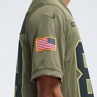 Maillot Nike Brock Bowers Olive Las Vegas Raiders 2025 Salute to Service Limited pour homme