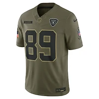 Maillot Nike Brock Bowers Olive Las Vegas Raiders 2025 Salute to Service Limited pour homme