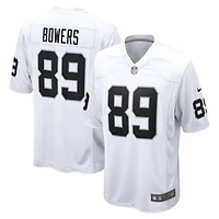 Maillot de match Nike Brock Bowers pour hommes, blanc, Las Vegas Raiders