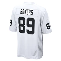 Maillot de match Nike Brock Bowers pour hommes, blanc, Las Vegas Raiders