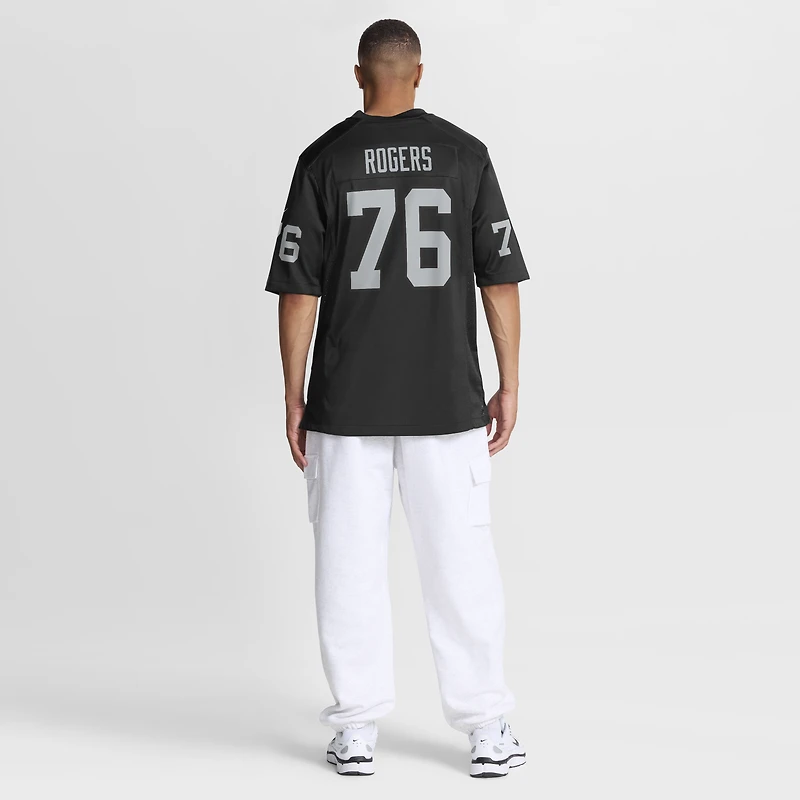 Men's Nike Caleb Rogers  Black Las Vegas Raiders Team Game Jersey