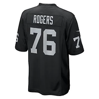 Men's Nike Caleb Rogers  Black Las Vegas Raiders Team Game Jersey