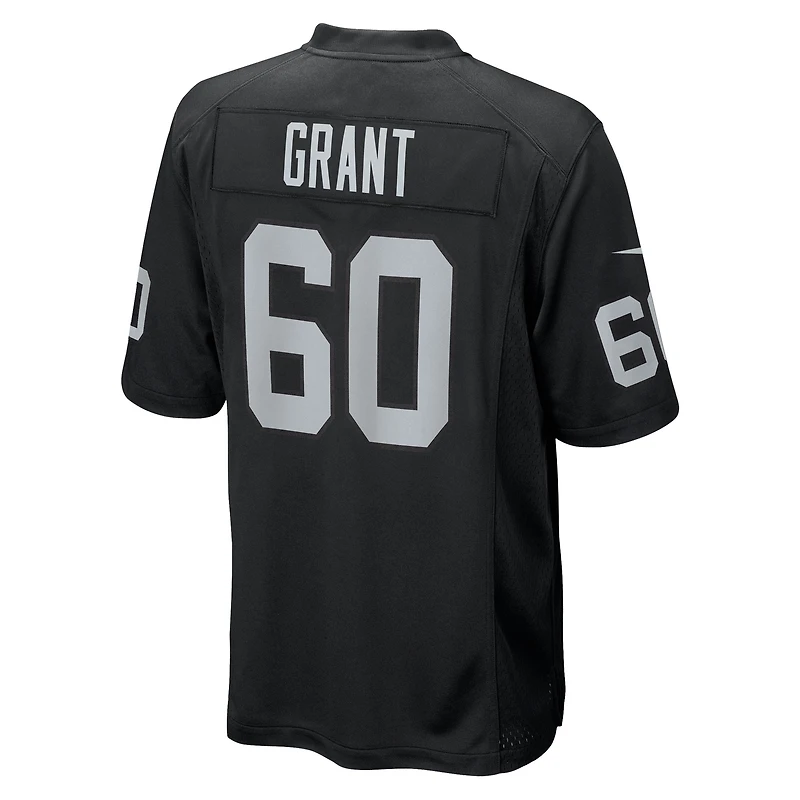 Men's Nike Charles Grant  Black Las Vegas Raiders Team Game Jersey
