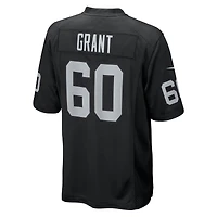 Men's Nike Charles Grant  Black Las Vegas Raiders Team Game Jersey