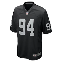 Maillot Nike Christian Wilkins noir pour homme des Las Vegas Raiders