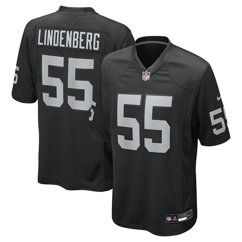 Men's Nike Cody Lindenberg  Black Las Vegas Raiders Team Game Jersey