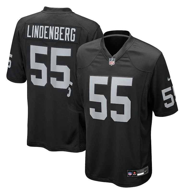 Men's Nike Cody Lindenberg  Black Las Vegas Raiders Team Game Jersey