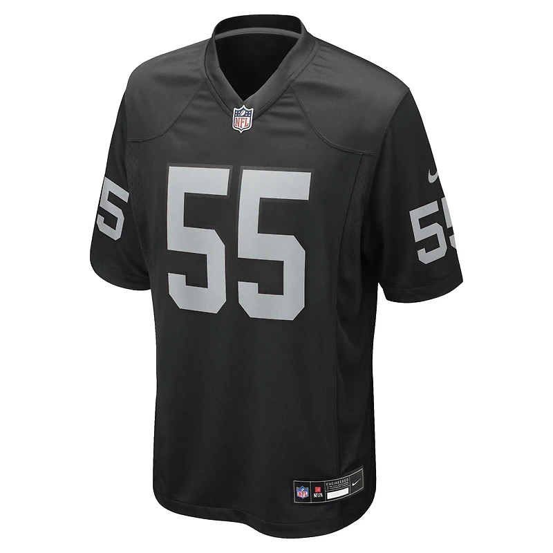 Men's Nike Cody Lindenberg  Black Las Vegas Raiders Team Game Jersey