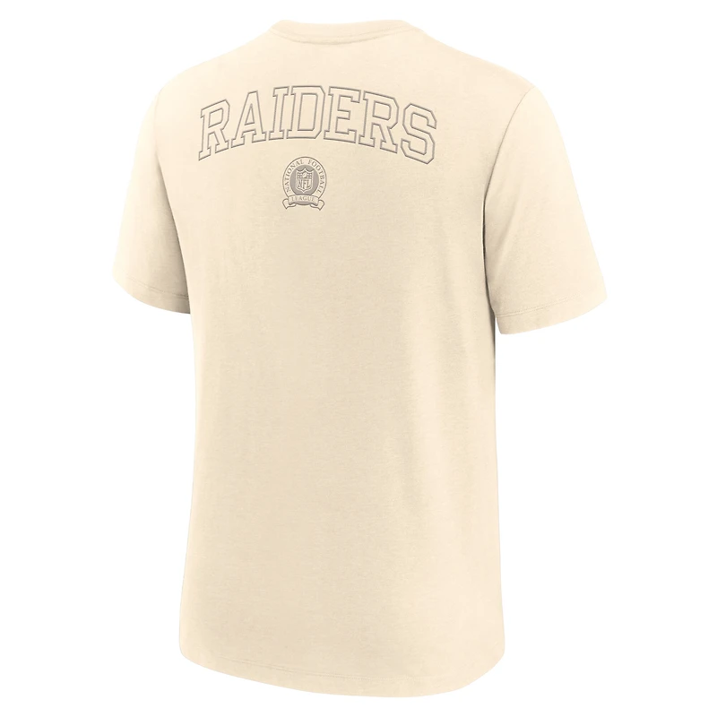 T-shirt Nike crème Las Vegas Raiders Glory Tri-Blend pour homme
