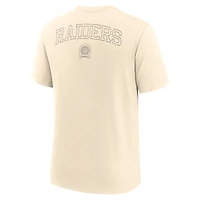 T-shirt Nike crème Las Vegas Raiders Glory Tri-Blend pour homme
