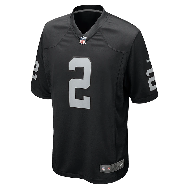 Maillot de match Nike Daniel Carlson pour homme, noir, des Las Vegas Raiders