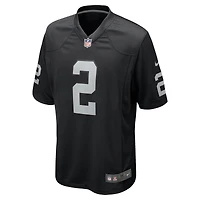 Maillot de match Nike Daniel Carlson pour homme, noir, des Las Vegas Raiders