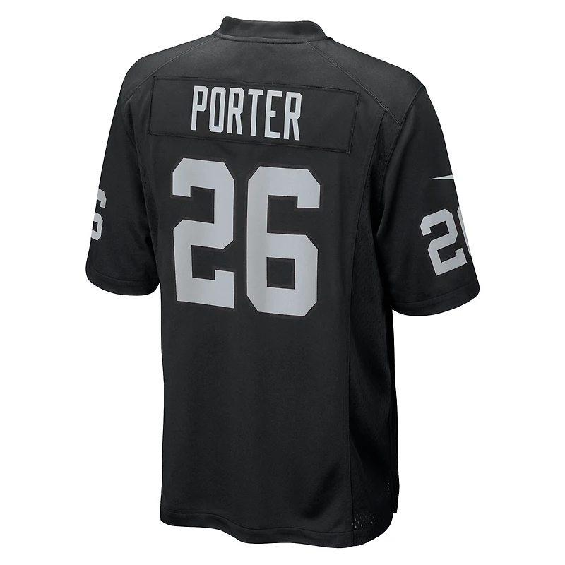 Men's Nike Darien Porter Black Las Vegas Raiders Team Game Jersey