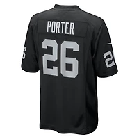 Men's Nike Darien Porter  Black Las Vegas Raiders Team Game Jersey