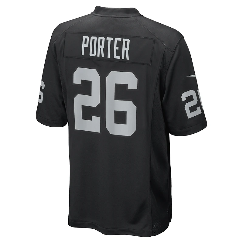 Men's Nike Darien Porter  Black Las Vegas Raiders Team Game Jersey