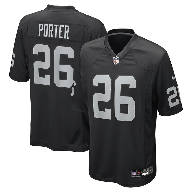Men's Nike Darien Porter Black Las Vegas Raiders Team Game Jersey