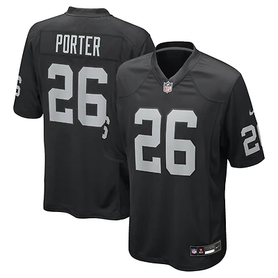 Men's Nike Darien Porter Black Las Vegas Raiders Team Game Jersey