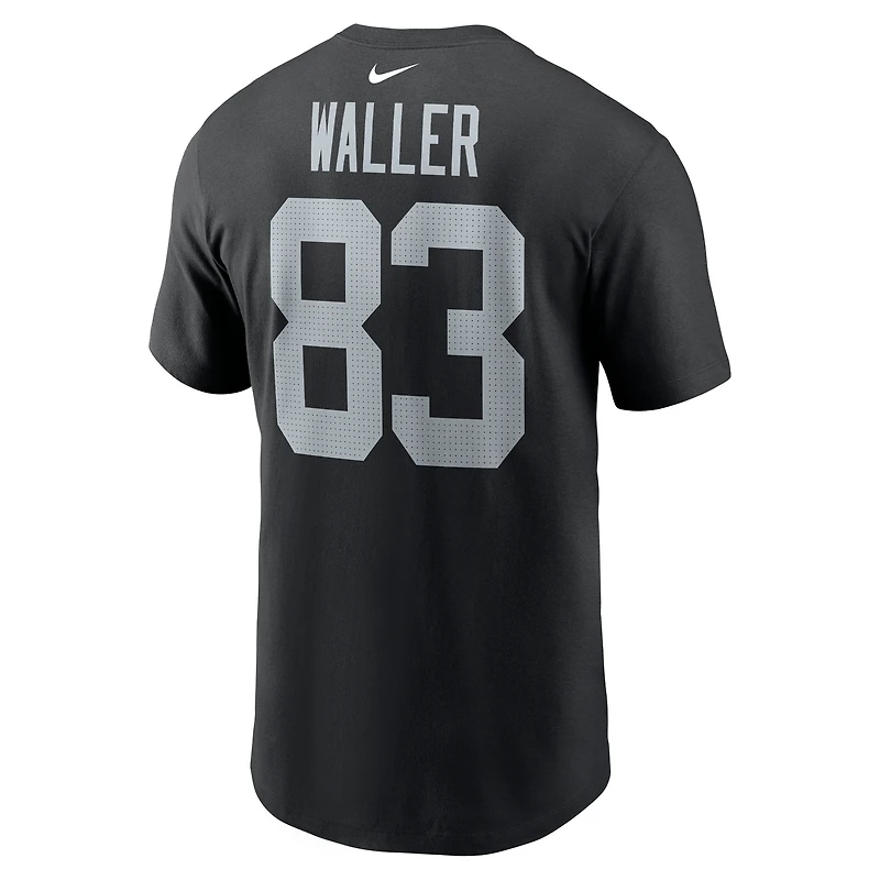 T-shirt Nike pour homme, noir, Darren Waller, Las Vegas Raiders, nom et numéro du joueur