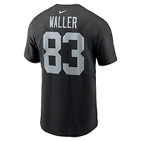 T-shirt Nike pour homme, noir, Darren Waller, Las Vegas Raiders, nom et numéro du joueur