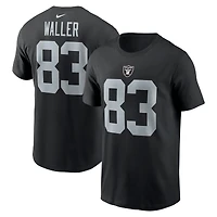 T-shirt Nike pour homme, noir, Darren Waller, Las Vegas Raiders, nom et numéro du joueur
