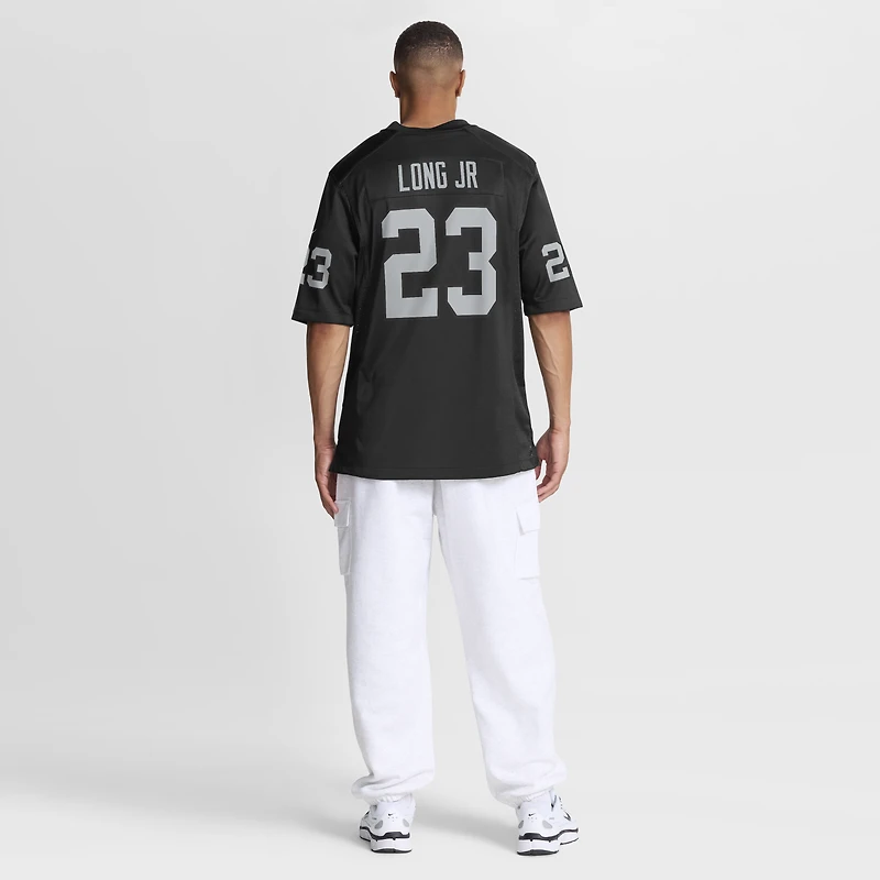 Men's Nike David Long Jr. Black Las Vegas Raiders Team Game Jersey