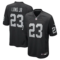Maillot de match l'équipe Nike David Long Jr. pour hommes, noir, Las Vegas Raiders