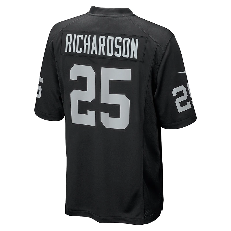 Men's Nike Decamerion Richardson  Black Las Vegas Raiders Team Game Jersey