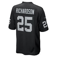Men's Nike Decamerion Richardson  Black Las Vegas Raiders Team Game Jersey