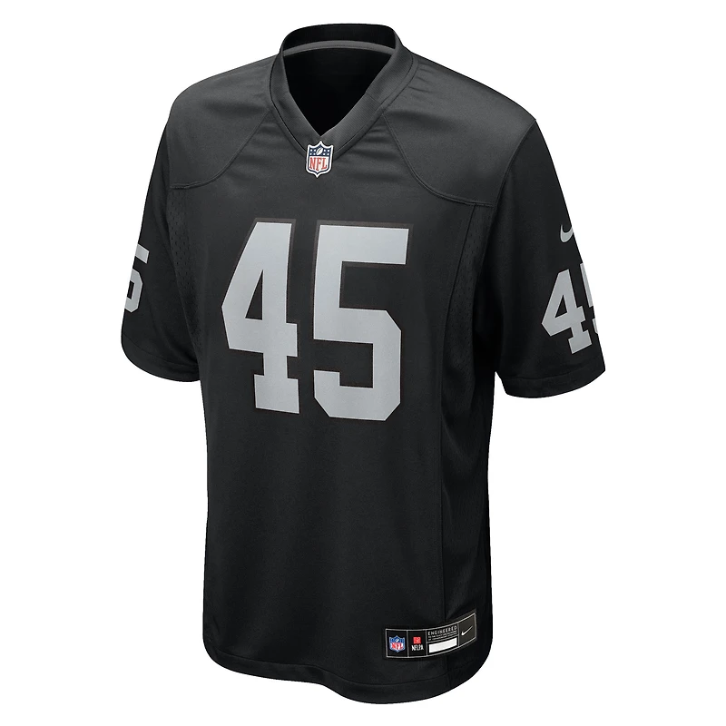 Men's Nike Devin White Black Las Vegas Raiders Team Game Jersey