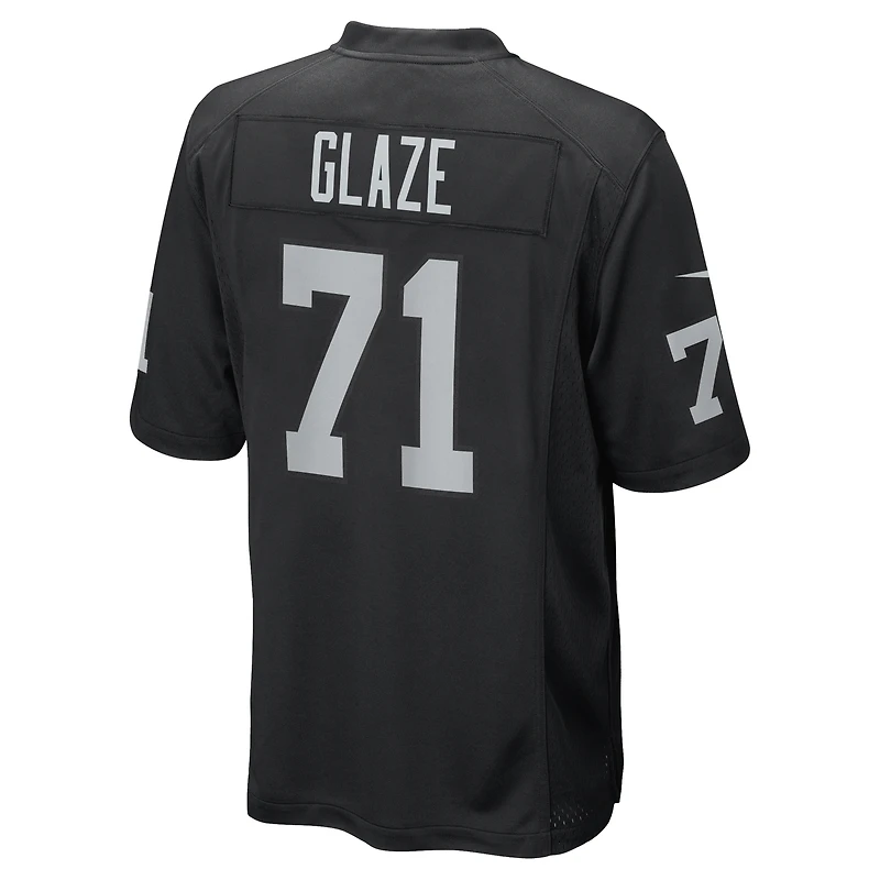 Maillot de match Nike DJ Glaze noir pour homme des Las Vegas Raiders
