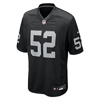Men's Nike Elandon Roberts  Black Las Vegas Raiders Team Game Jersey