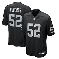 Maillot Nike Elandon Roberts noir pour homme des Las Vegas Raiders